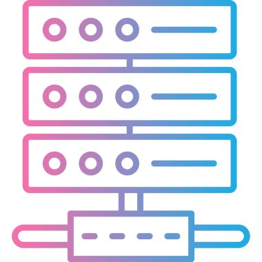 Sunucu simgesi, vektör illüstrasyonu