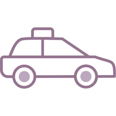 taksi modern simgesi, vektör illüstrasyonu