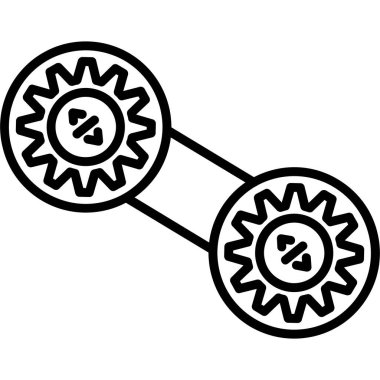 Dişliler. Web simgesi basit illüstrasyon