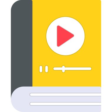 müzik çalar, düz tasarım vektör simgesi