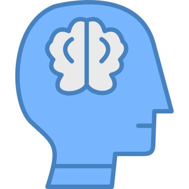 beyin simgesi olan insan kafası