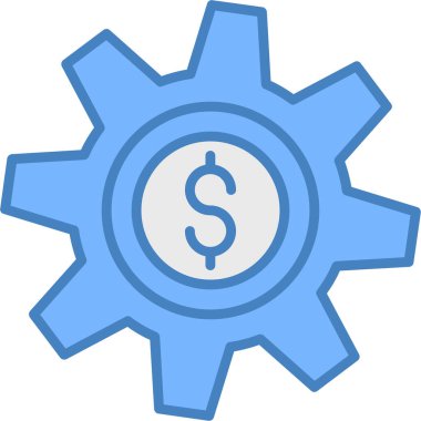 Dolar. Web simgesi basit illüstrasyon