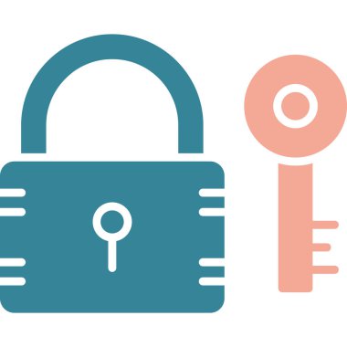 Kilit. Web simgesi basit illüstrasyon