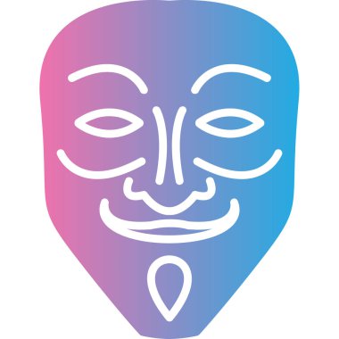 Maske. Web simgesi basit illüstrasyon