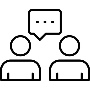 Sohbet simgesi vektör illüstrasyonu