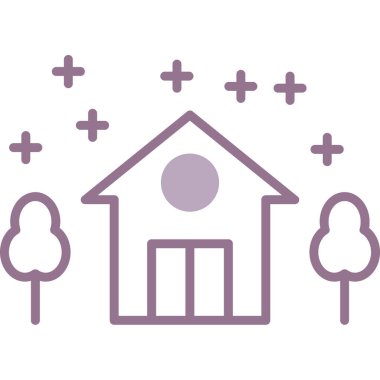 Ev. Web simgesi basit illüstrasyon