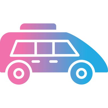 taksi simgesi vektör illüstrasyonu