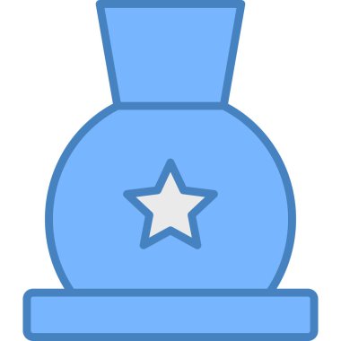 Mavi bir Noel çanının vektör çizimi