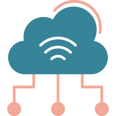 Bulut. Web simgesi basit illüstrasyon