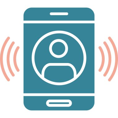 mobil arama düz simgesi