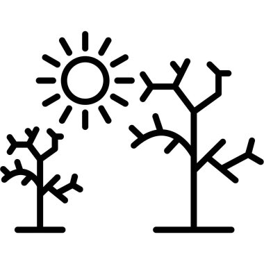 Güneş ikonu. vektör illüstrasyonu