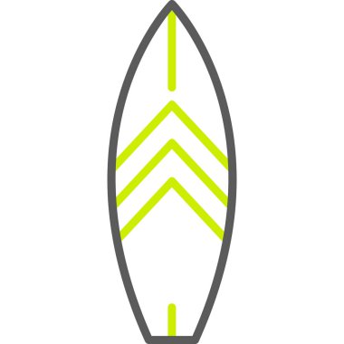 Sörf tahtası simgesi. vektör illüstrasyonu