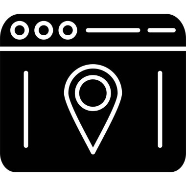 konum simgesi. harita simgesi vektör illüstrasyonu