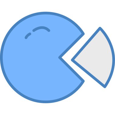 Tek bir çizgi film simgesinin vektör illüstrasyonu