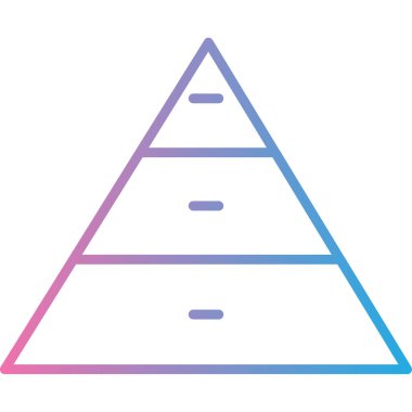 Piramit. Web simgesi basit illüstrasyon