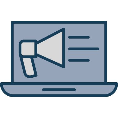 ileti simge vektör çizim tasarım ile megafon