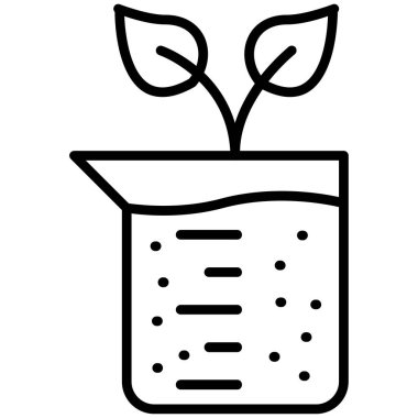 Çiçek saksı simgesi, özet biçimi