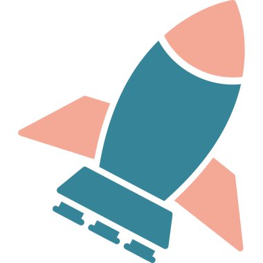 Roket. Web simgesi basit tasarım