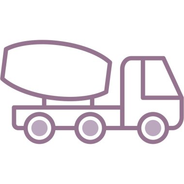 kamyon simgesi, vektör illüstrasyonu