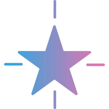 Bir yıldız simgesinin vektör illüstrasyonu