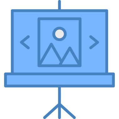 Sunum. Web simgesi basit illüstrasyon