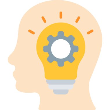 Bir fikrim var. Web simgesi basit illüstrasyon