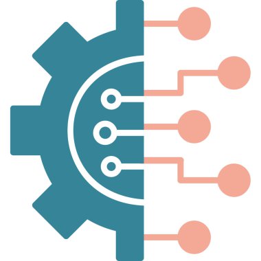 Gear modern simgesinin vektör illüstrasyonu