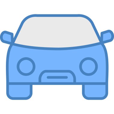 Otomobil Düz Vektör Simgesi