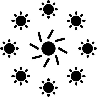 Hava durumu güneş simgesi, basit tasarım