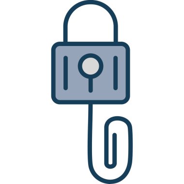 Kilit simgesi. vektör illüstrasyonu