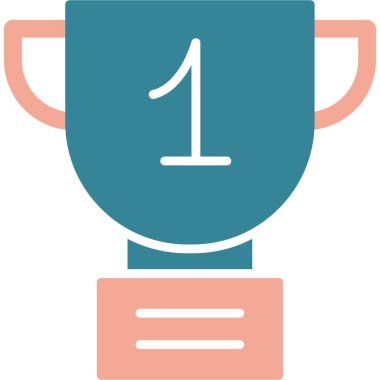 Kupa. Web simgesi basit illüstrasyon