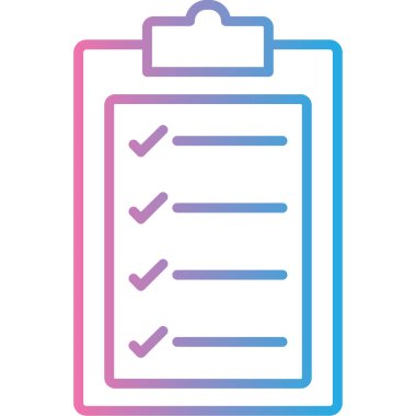 Kontrol listesi. Web simgesi basit illüstrasyon