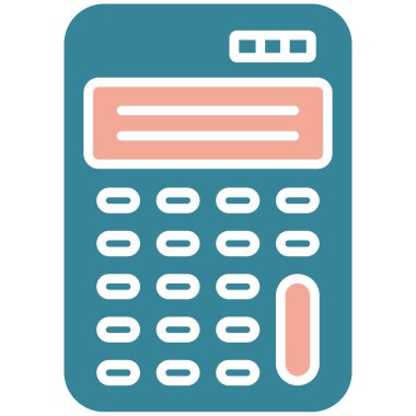 Bir hesap makinesi simgesinin vektör illüstrasyonu