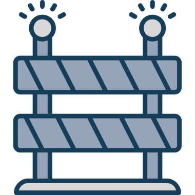 Bariyer. Web simgesi basit illüstrasyon