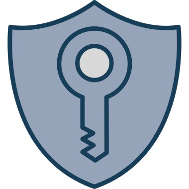 kalkan ikon vektör illüstrasyonu