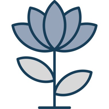 Çiçek. Web simgesi basit illüstrasyon