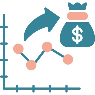 Büyüme düz vektör simgesi