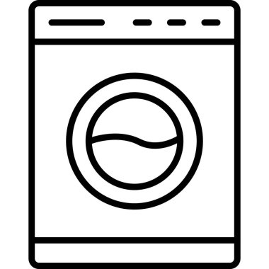 çamaşır makinesi vektör çizgisi simgesi