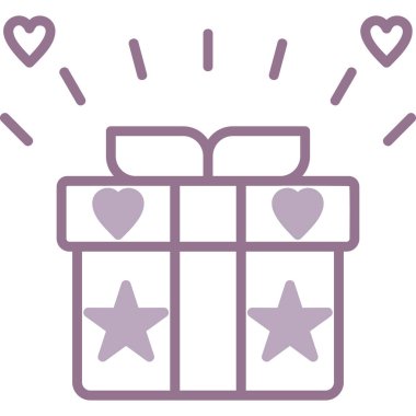 Kalpli hediye kutusu, vektör tasarımı