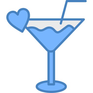 Alkol kokteyli simgesi - taslak biçimi