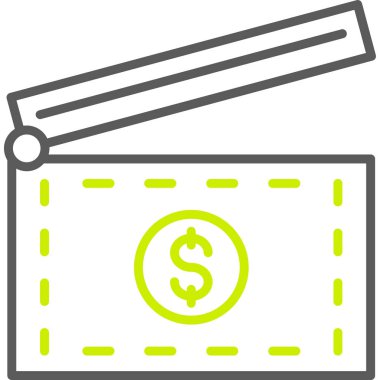 Dolar gagası ikon vektör illüstrasyonu