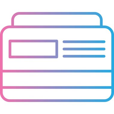 Kredi Kartı. Web simgesi basit illüstrasyon