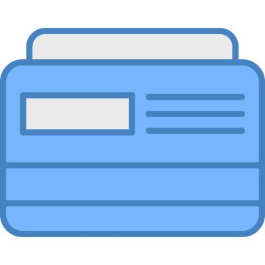 Kredi Kartı. Web simgesi basit illüstrasyon