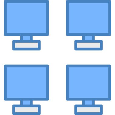 Beyaz arkaplanda bilgisayar vektör illüstrasyonu.