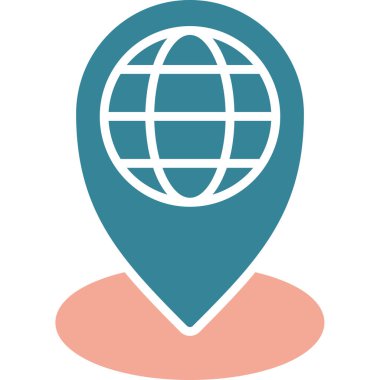 Konum pin vektör simgesi