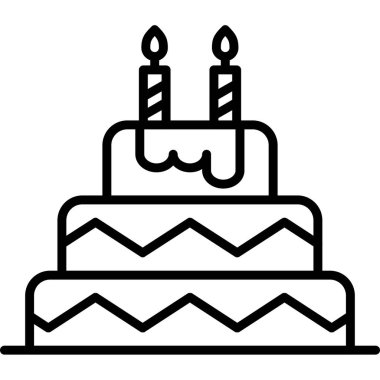 Kek. Web simgesi basit illüstrasyon