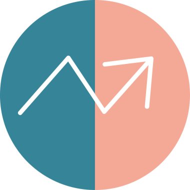 Bir pasta grafik simgesinin vektör illüstrasyonu