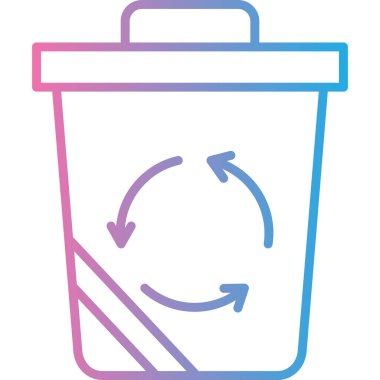 Çöp. Web simgesi basit illüstrasyon