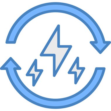 elektrik simgesi, satır vektör tasarımı