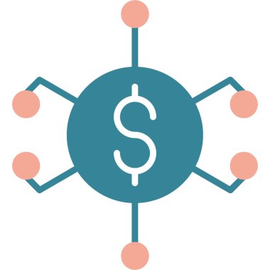 Dolar. Web simgesi basit illüstrasyon